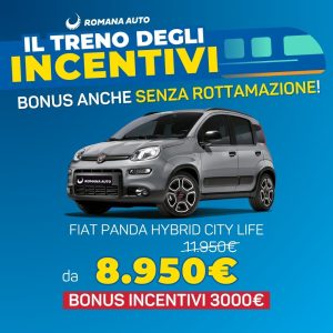 Fiat Panda City Life Hybrid Bonus Incentivi Roma Romana Auto