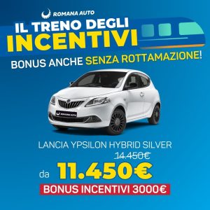 Lancia Ypsilon Hybrid Silver Bonus Incentivi Roma Romana Auto